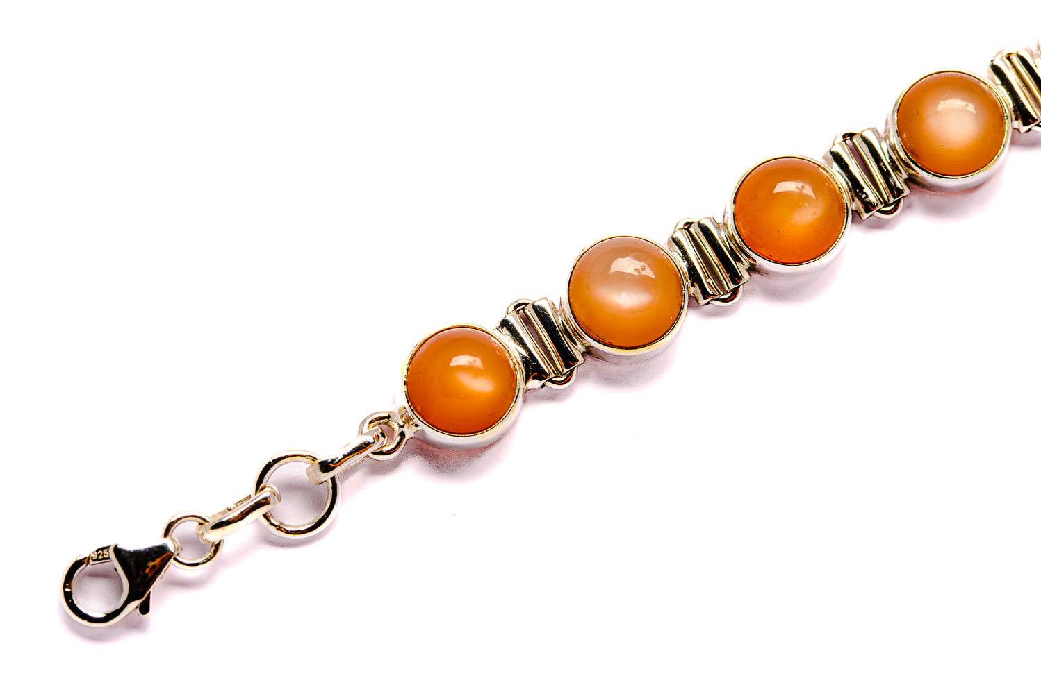 Peach Moonstone Bracelets handcrafted by Anasilvercos - BR90005 - Photo 3