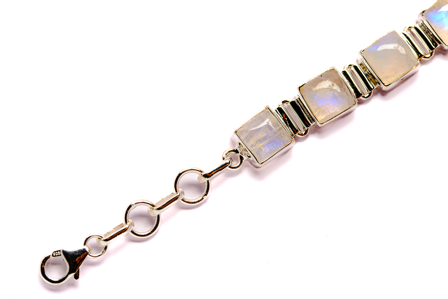 Rainbow Moonstone Bracelets handcrafted by Anasilvercos - BR90010 - Photo 3