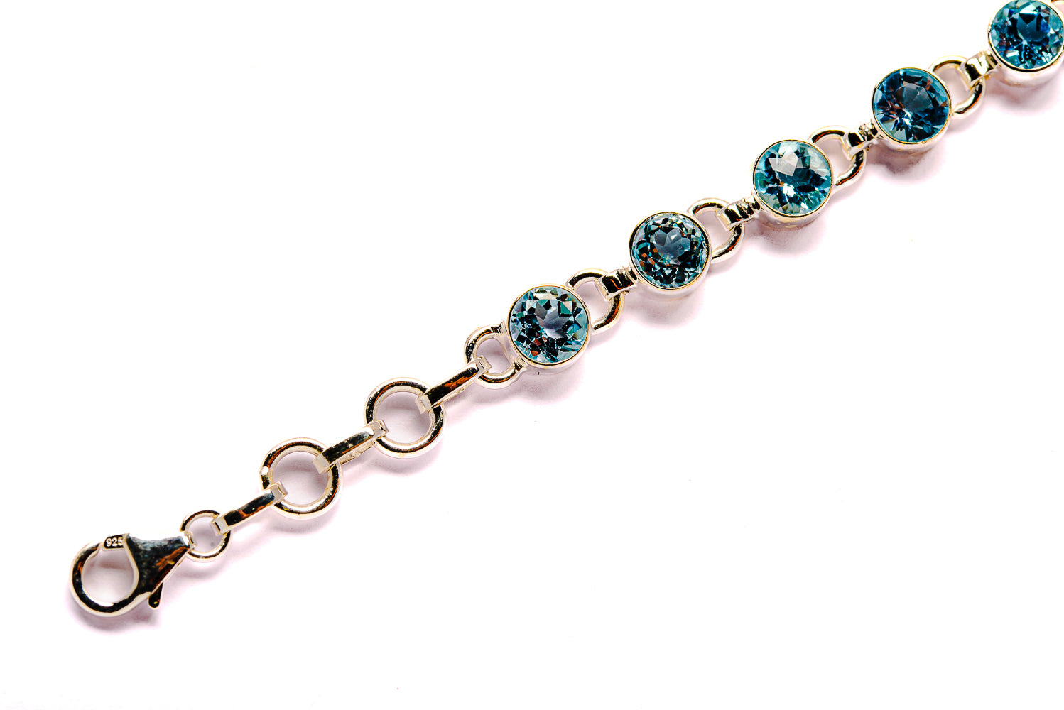 Blue Topaz Bracelets handcrafted by Anasilvercos - BR90011 - Photo 3