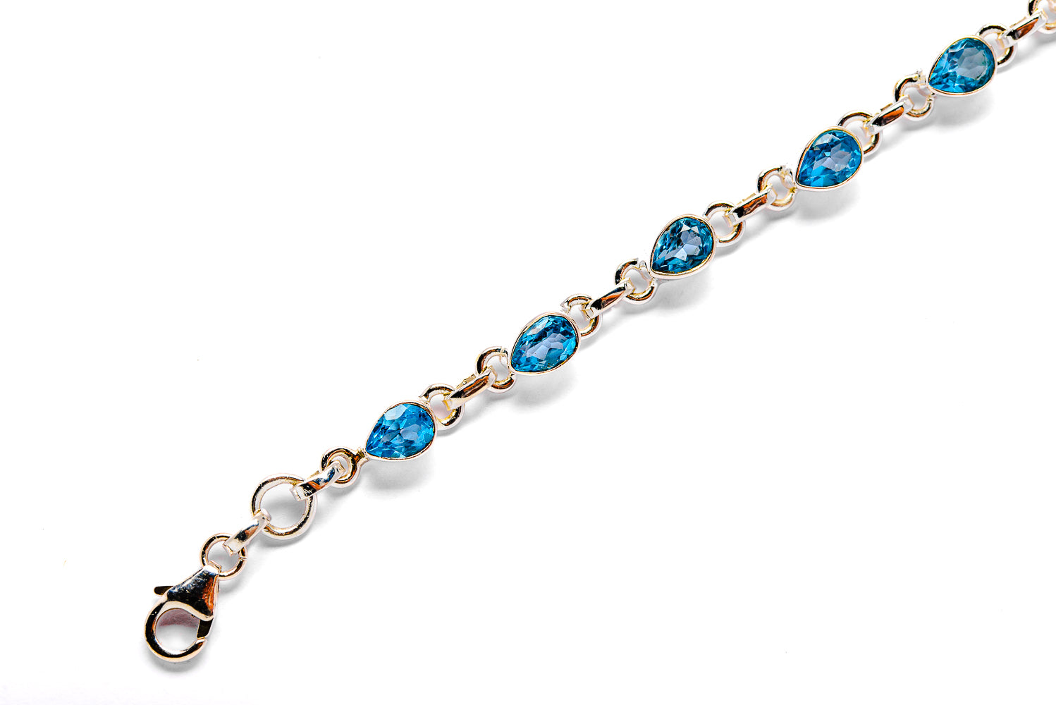 Swiss Blue Topaz Bracelets handcrafted by Anasilvercos - BR90046 - Photo 3