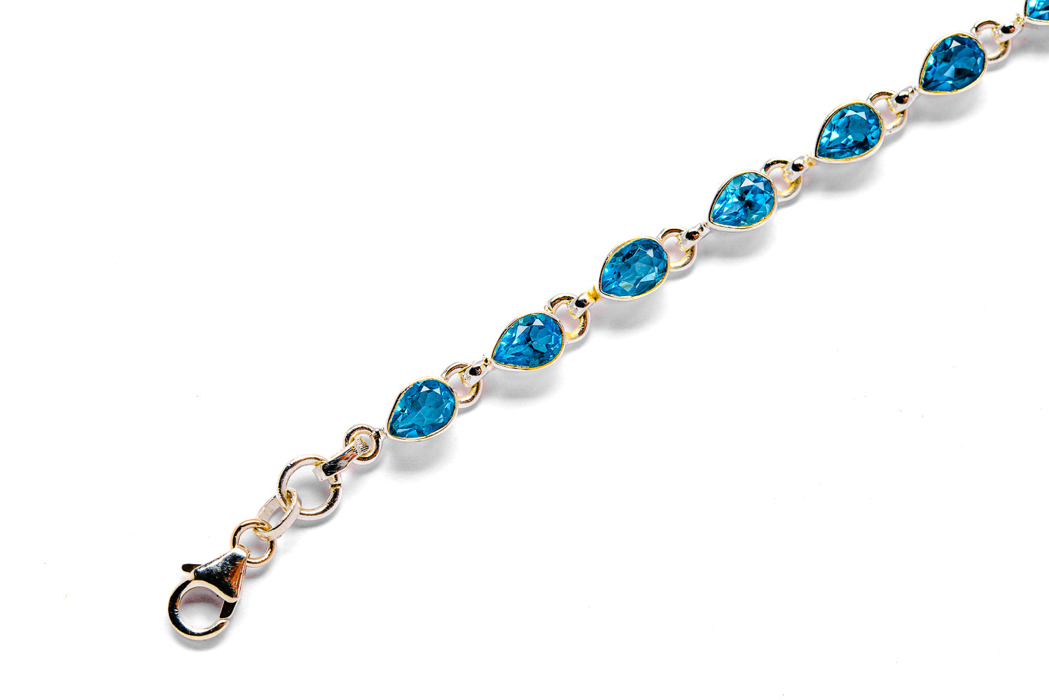 Swiss Blue Topaz Bracelets handcrafted by Anasilvercos - BR90047 - Photo 3