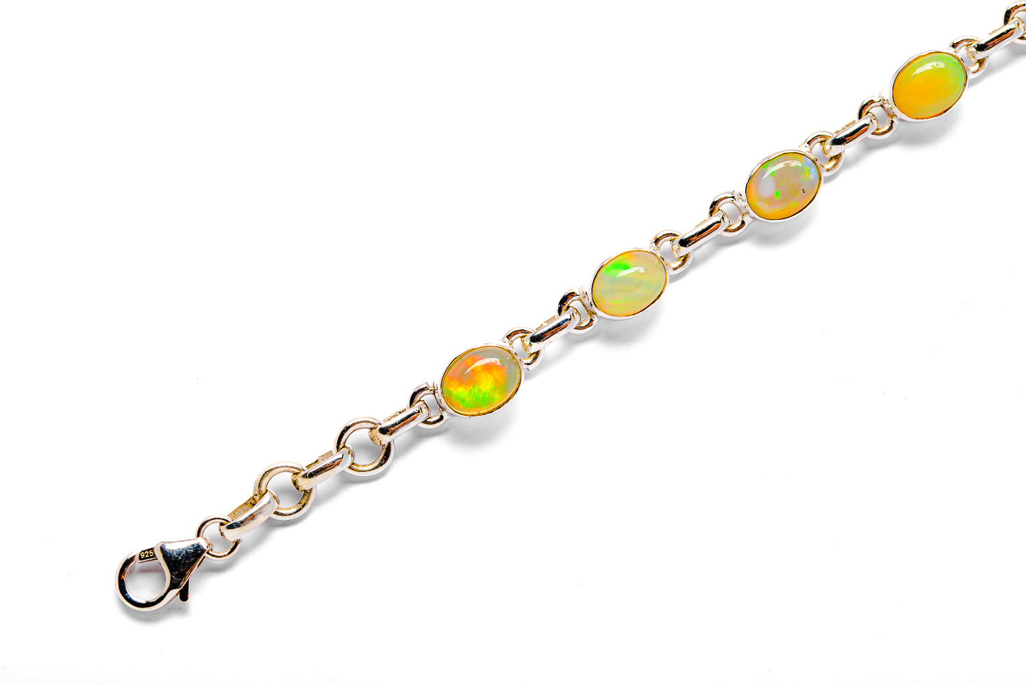 Ethiopian Opal Bracelets handcrafted by Anasilvercos - BR90048 - Photo 3