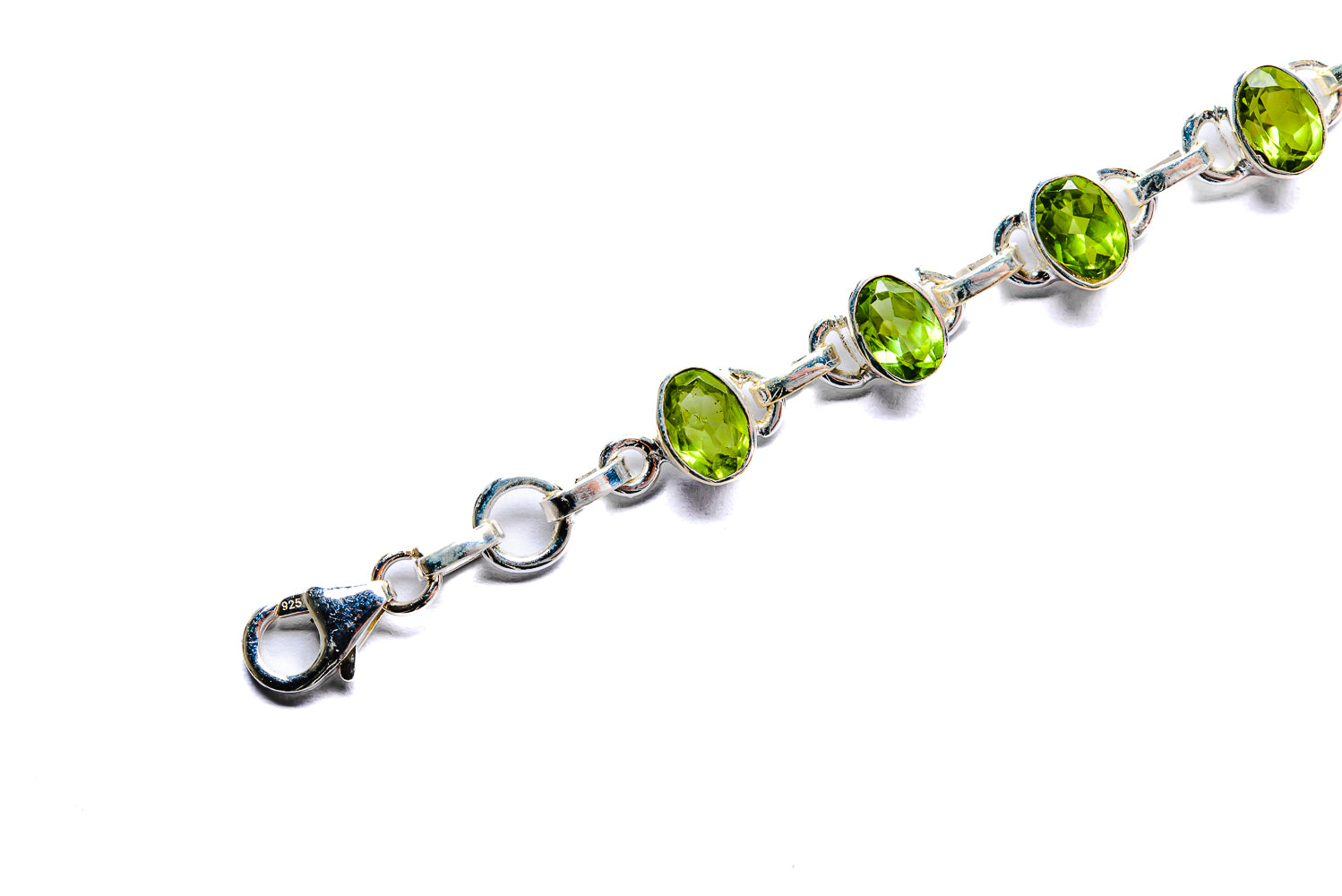 Peridot Bracelets handcrafted by Anasilvercos - BR90060
