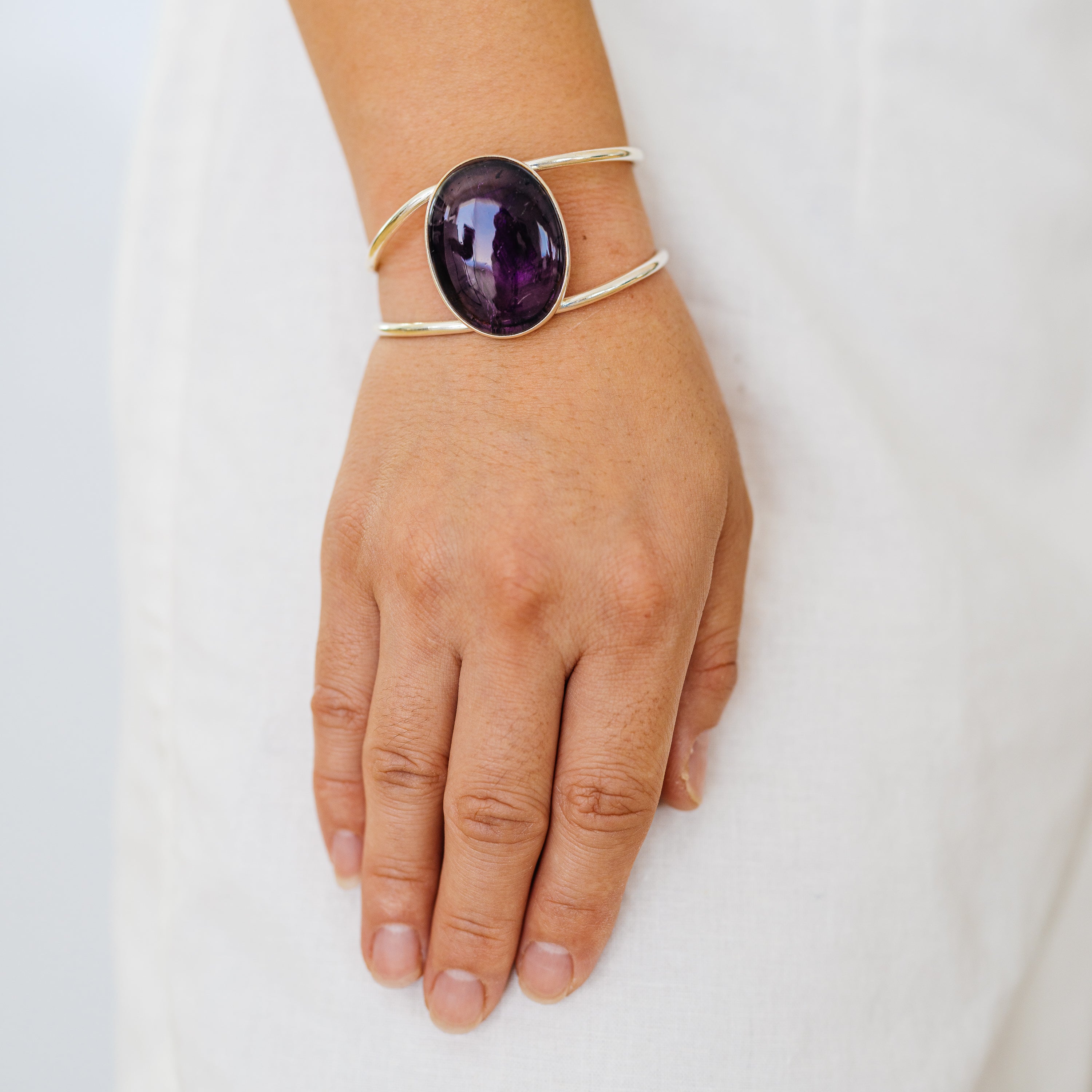 Amethyst Bracelets handcrafted by Anasilvercos - BR90071