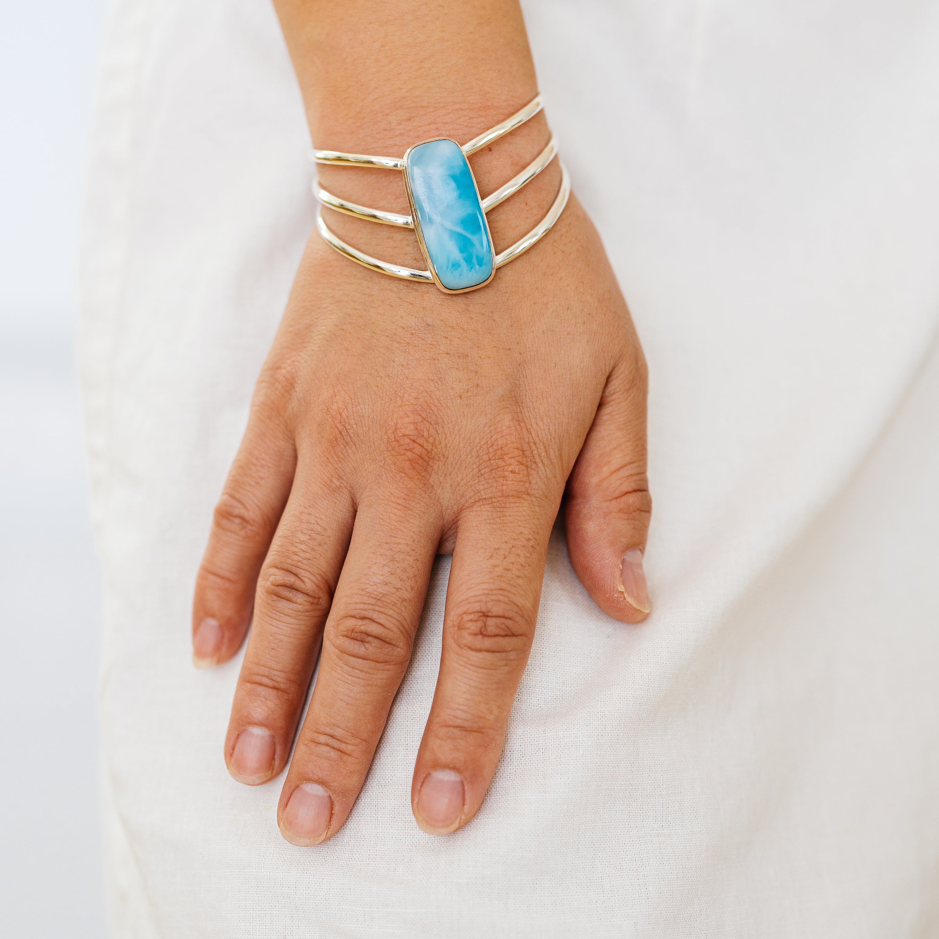 Larimar Bracelets handcrafted by Anasilvercos - BR90073