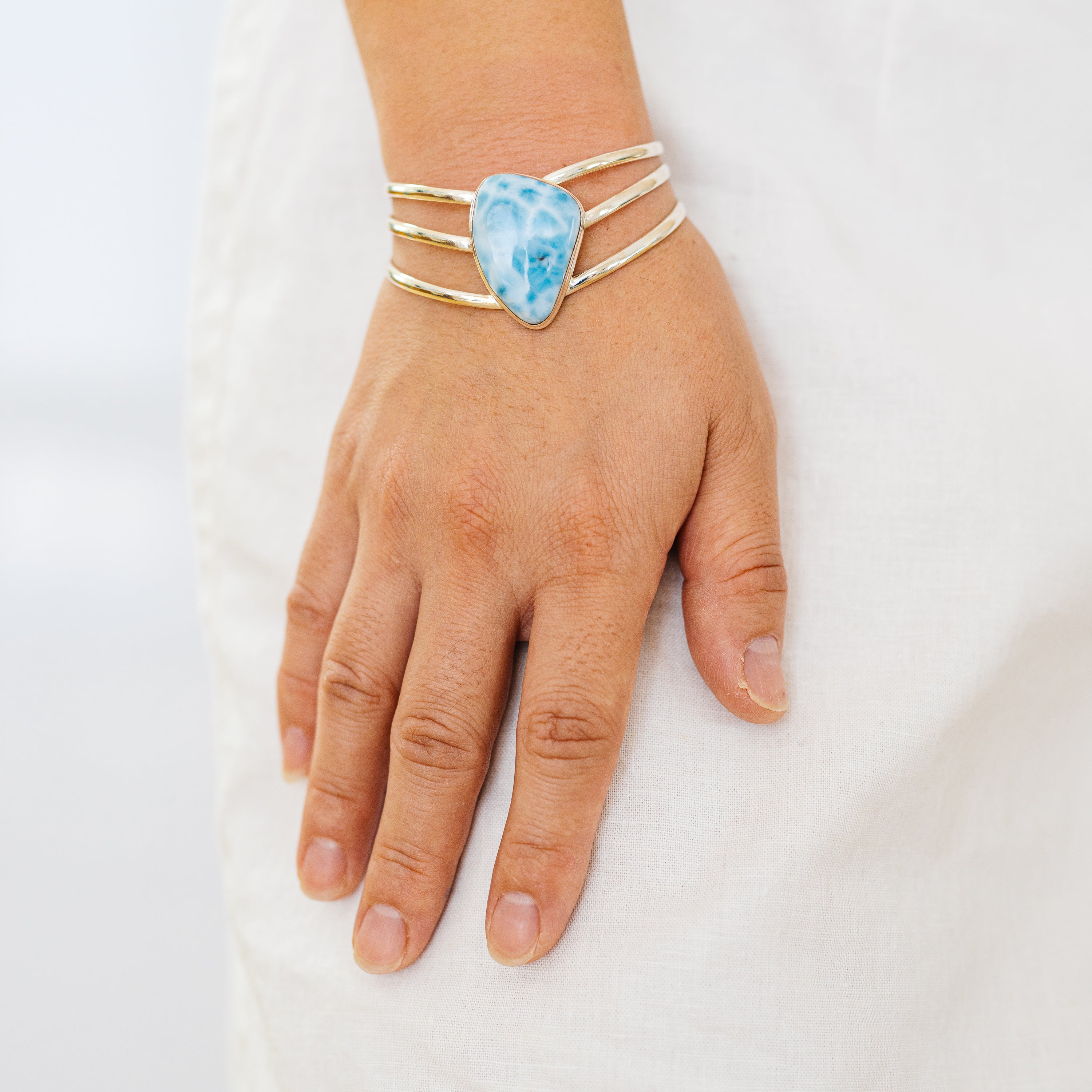 Larimar Bracelets handcrafted by Anasilvercos - BR90074