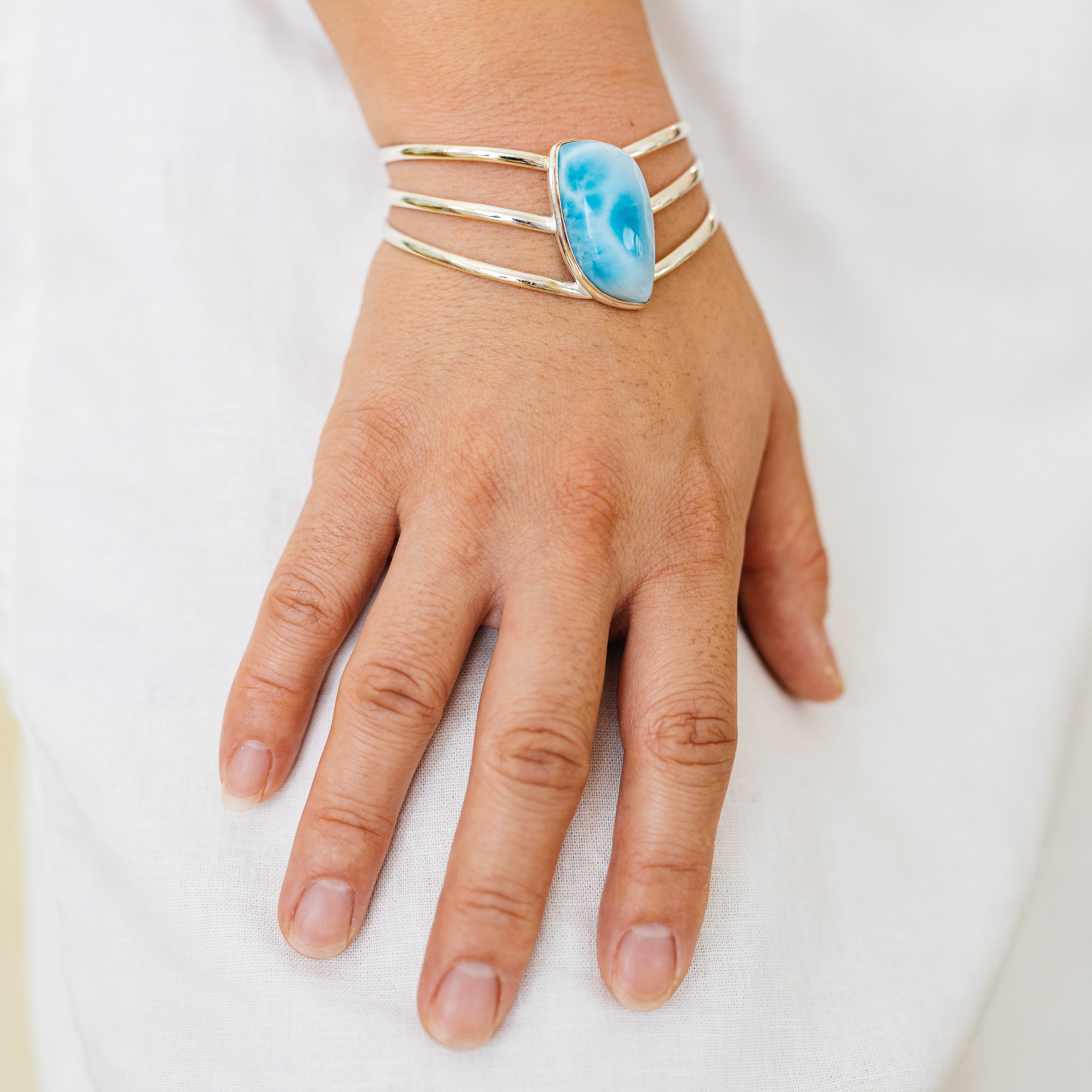 Larimar Bracelets handcrafted by Anasilvercos - BR90076