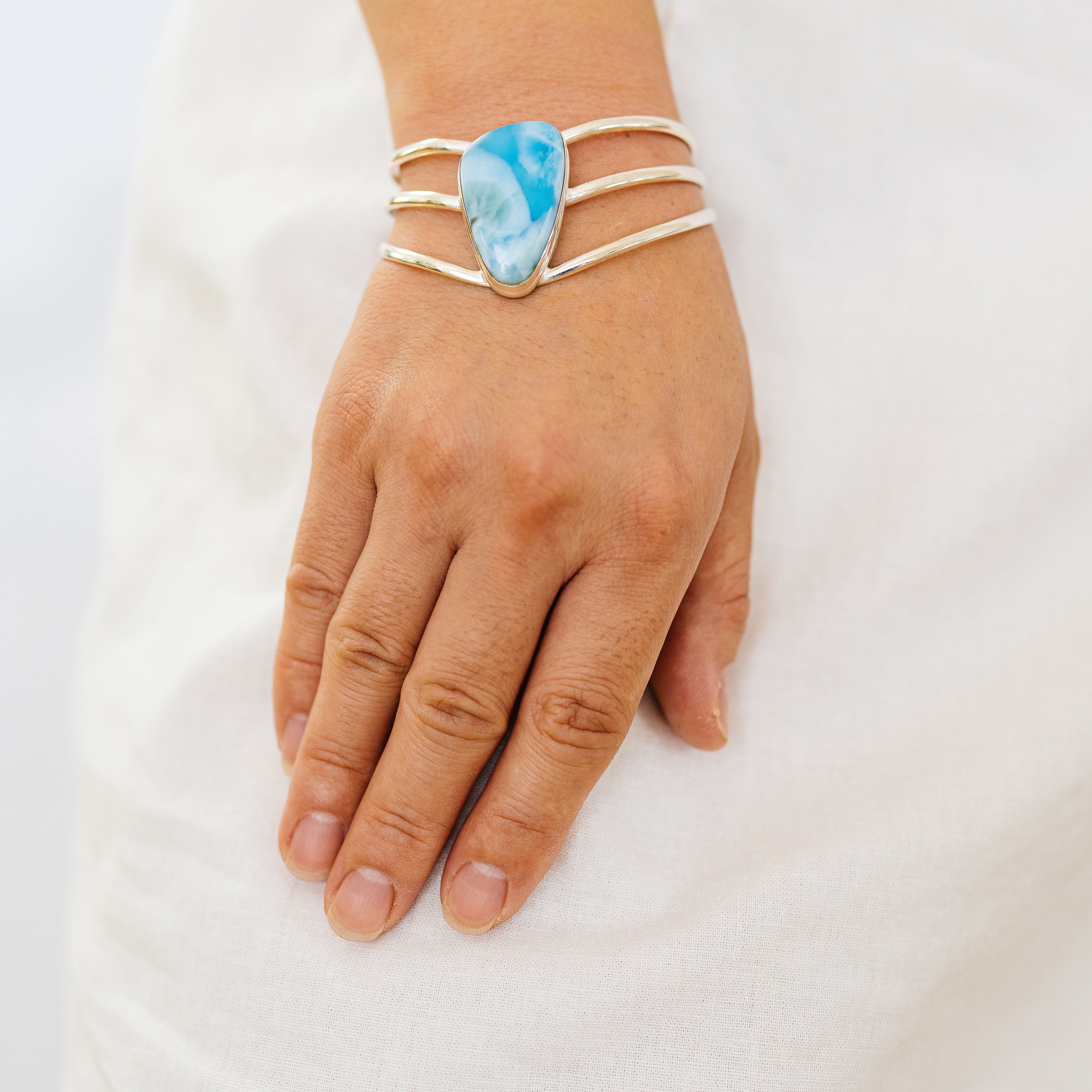 Larimar Bracelets handcrafted by Anasilvercos - BR90078