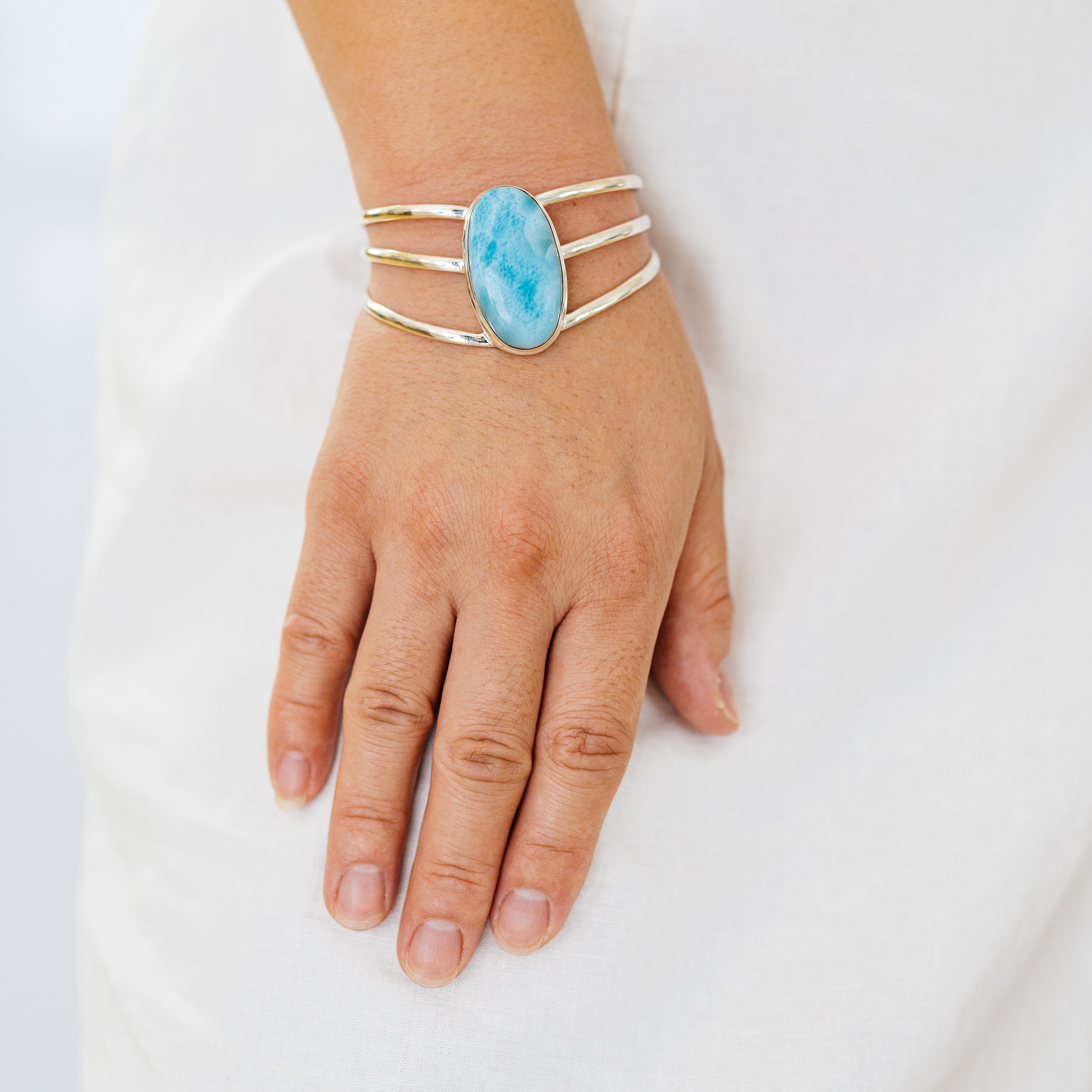 Larimar Bracelets handcrafted by Anasilvercos - BR90079