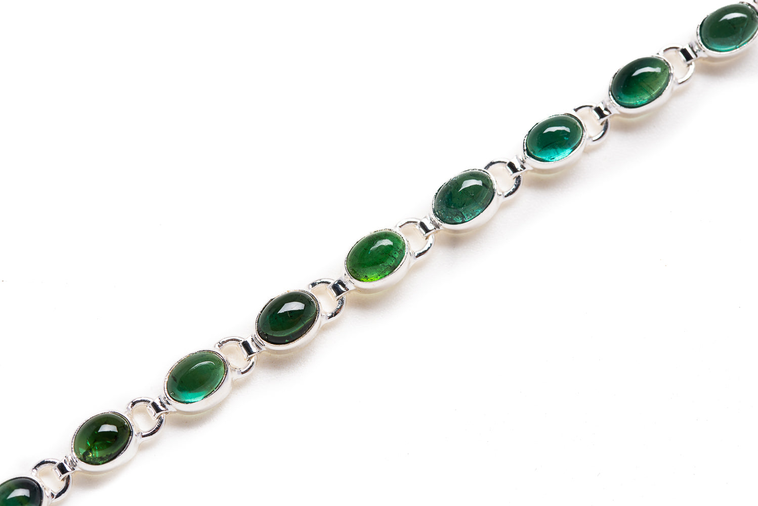 Green Tourmaline Bracelets handcrafted by Anasilvercos - BR876373