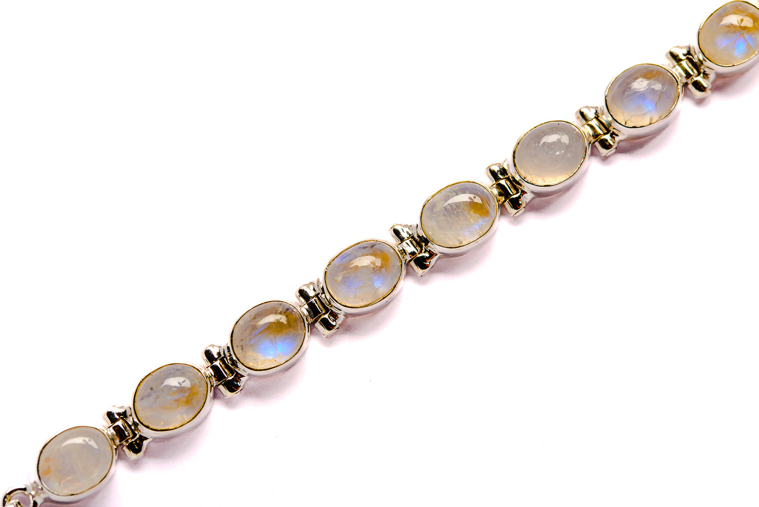 Rainbow Moonstone Bracelets handcrafted by Anasilvercos - BR90008