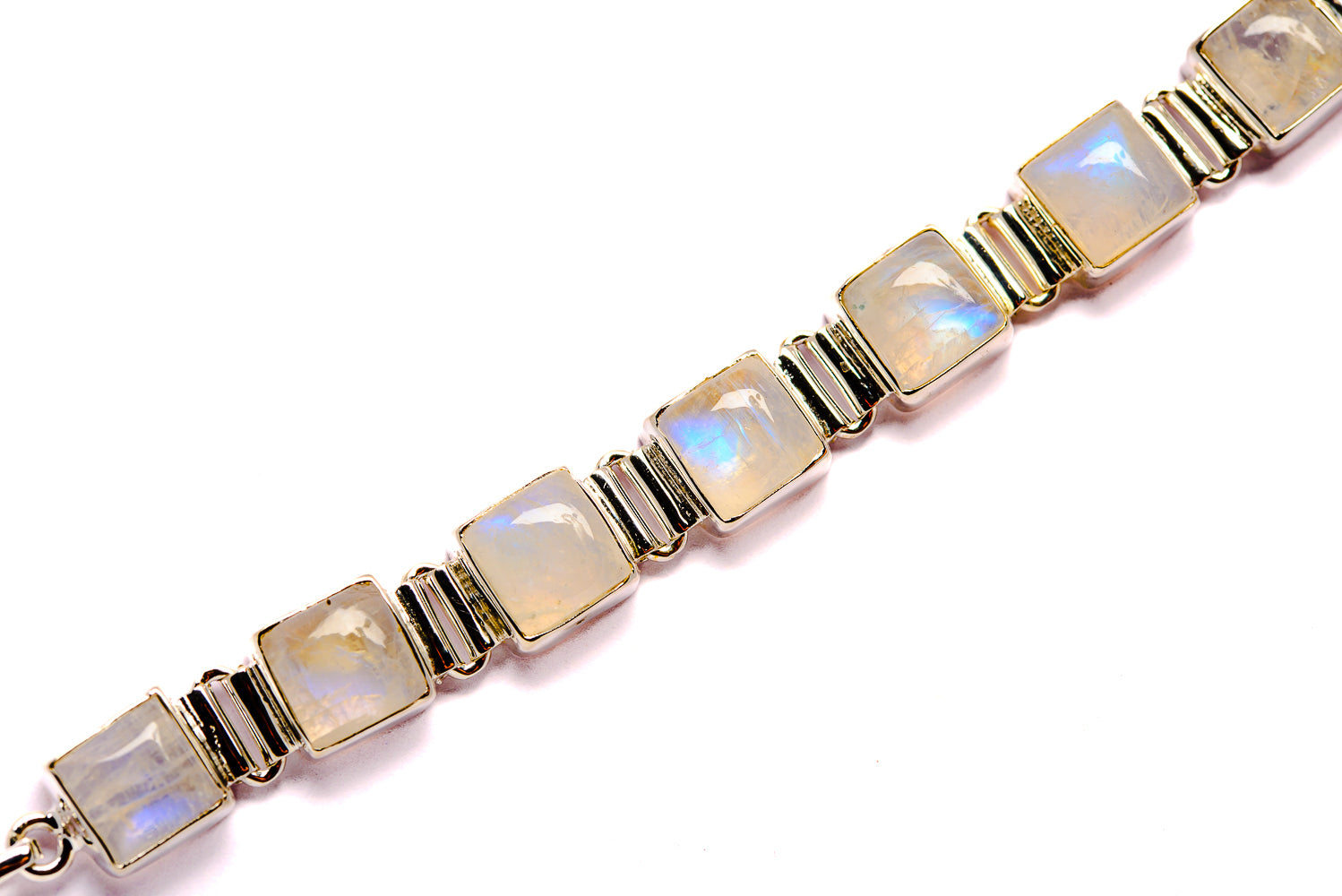 Rainbow Moonstone Bracelets handcrafted by Anasilvercos - BR90010 - Photo 2