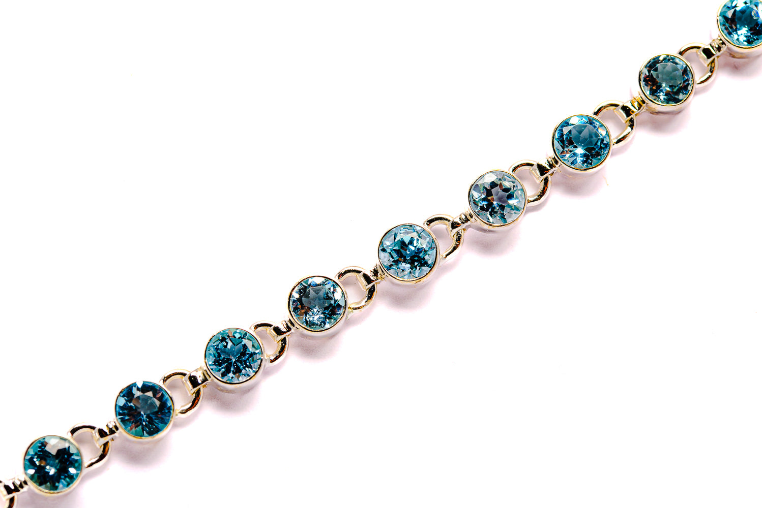 Blue Topaz Bracelets handcrafted by Anasilvercos - BR90011