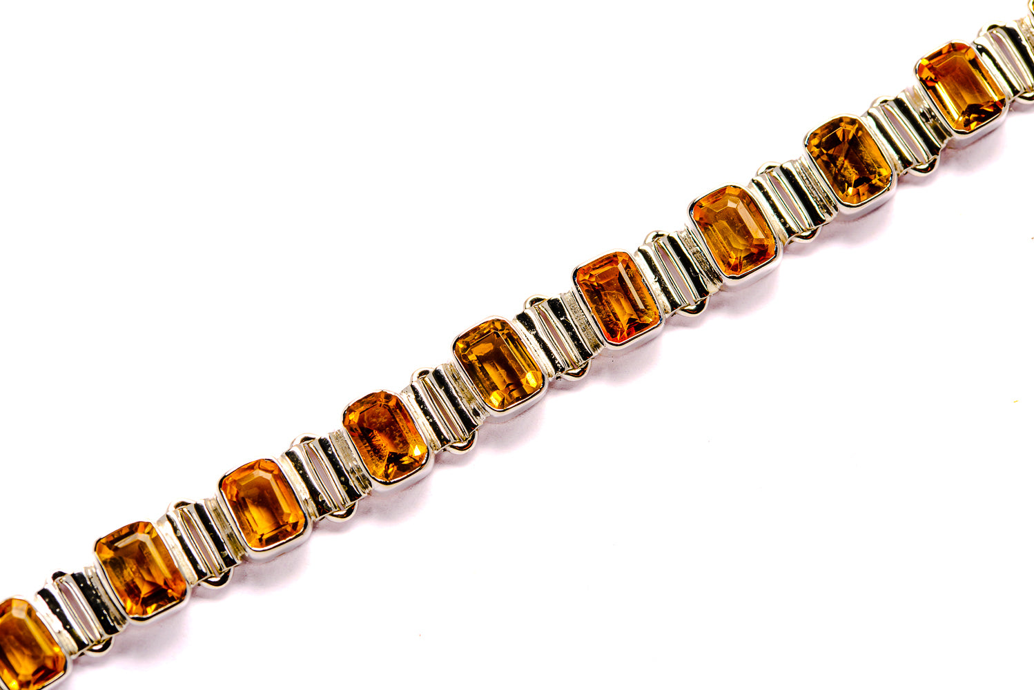 Mandarin Citrine Bracelets handcrafted by Anasilvercos - BR90012 - Photo 2