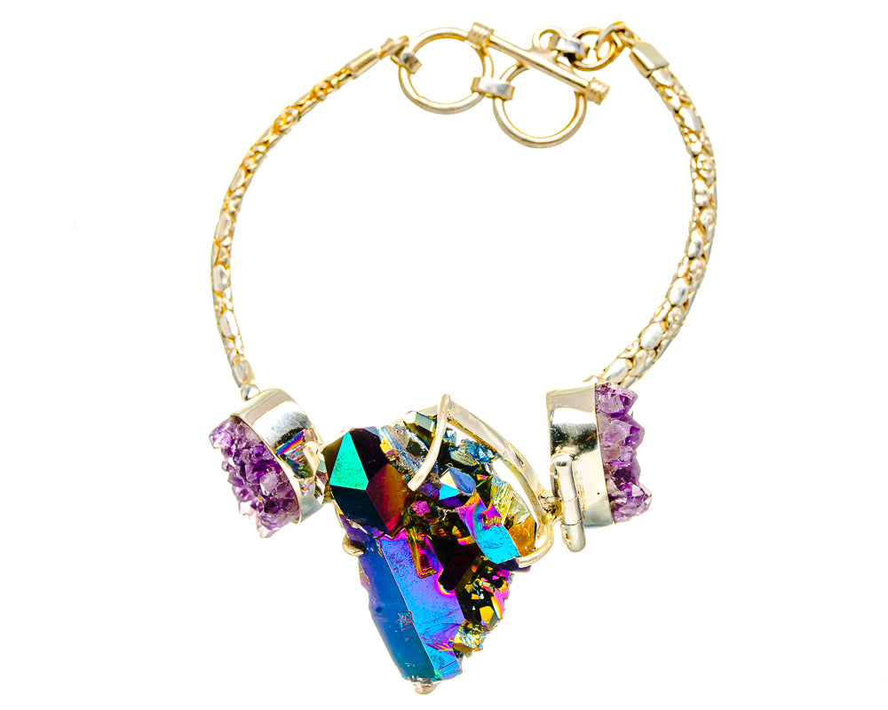 Titanium Sunshine Druzy Bracelets handcrafted by Anasilvercos - BR900153 - Photo 2
