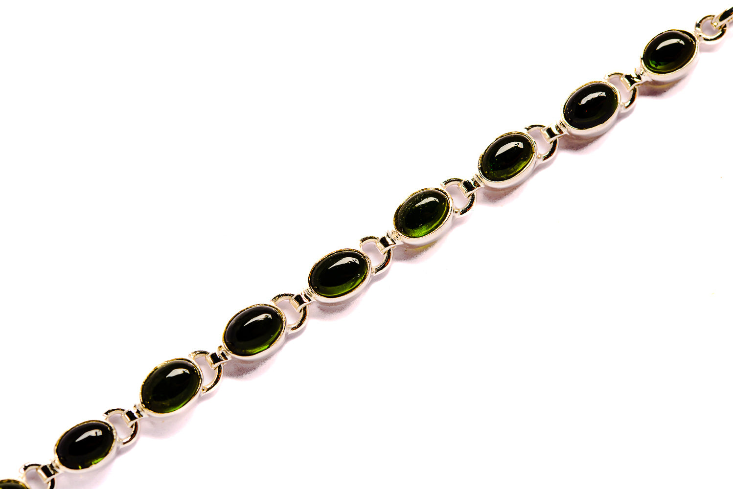 Green Tourmaline Bracelets handcrafted by Anasilvercos - BR90019