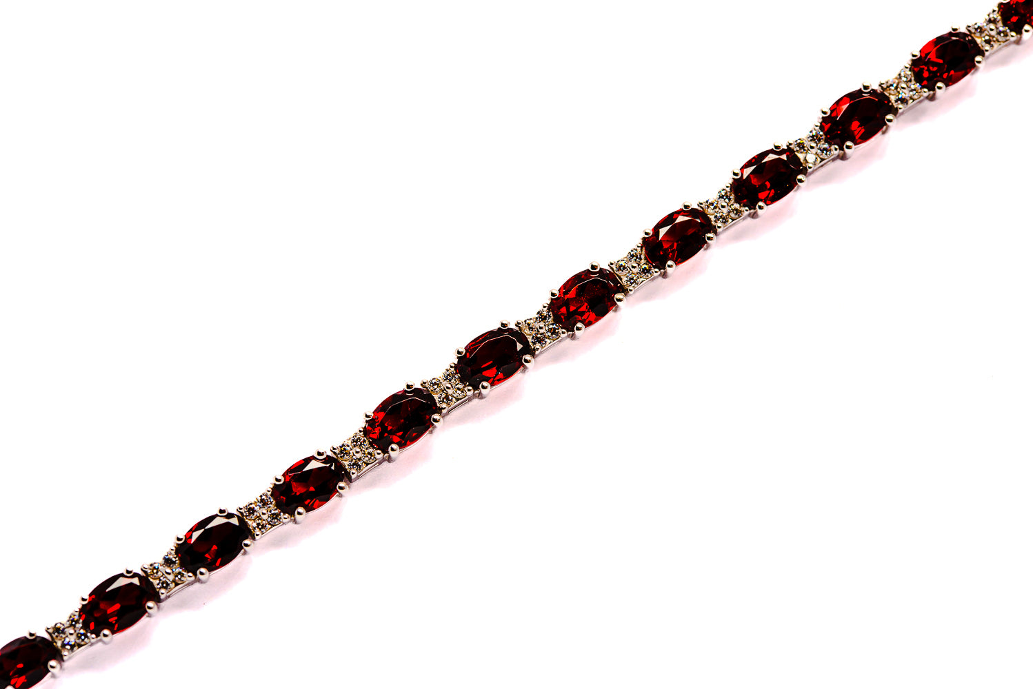 Garnet Bracelets handcrafted by Anasilvercos - BR90022