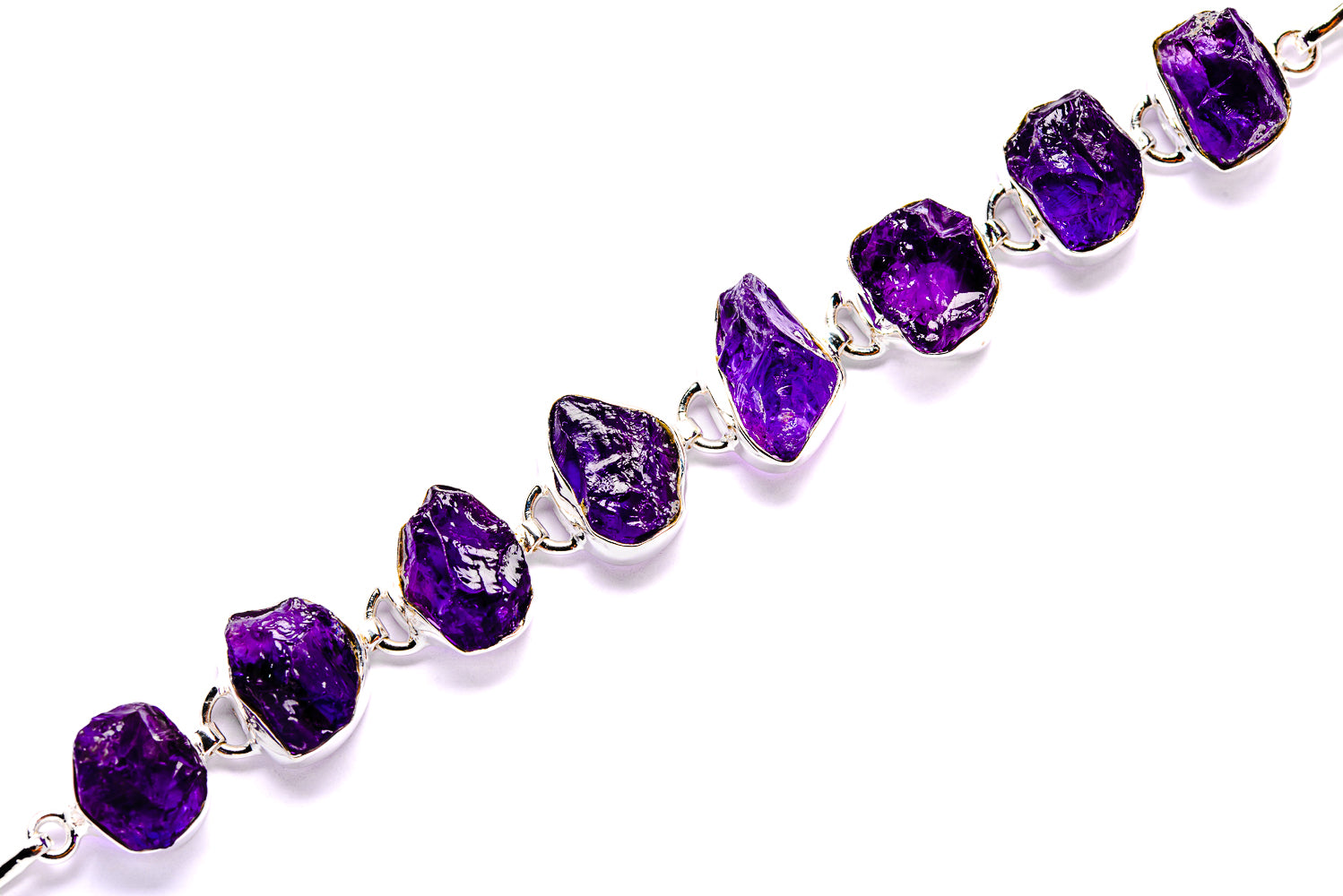Amethyst Bracelets handcrafted by Anasilvercos - BR90039