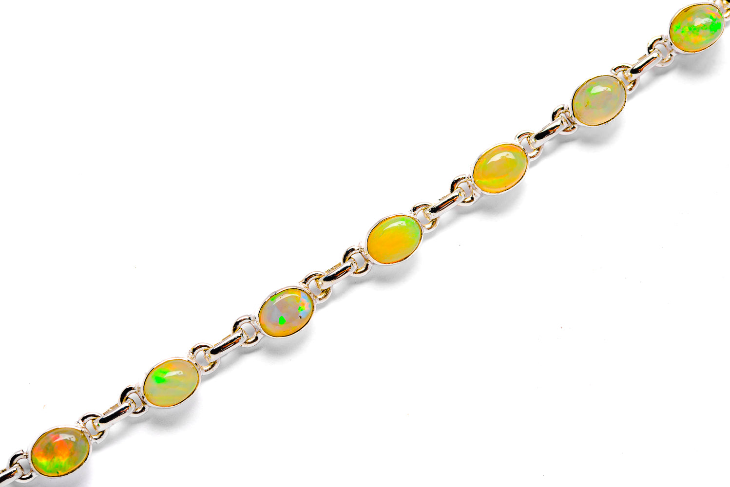 Ethiopian Opal Bracelets handcrafted by Anasilvercos - BR90048 - Photo 2