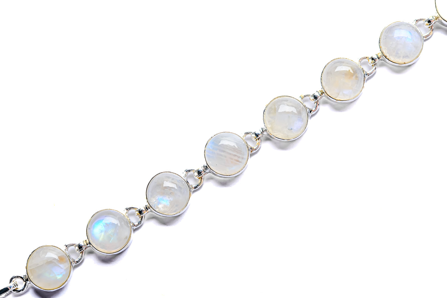 Rainbow Moonstone Bracelets handcrafted by Anasilvercos - BR90054 - Photo 2
