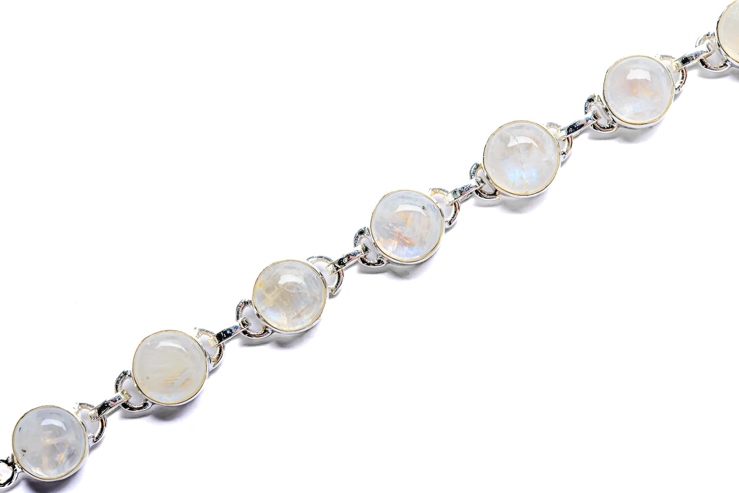 Rainbow Moonstone Bracelets handcrafted by Anasilvercos - BR90055 - Photo 2
