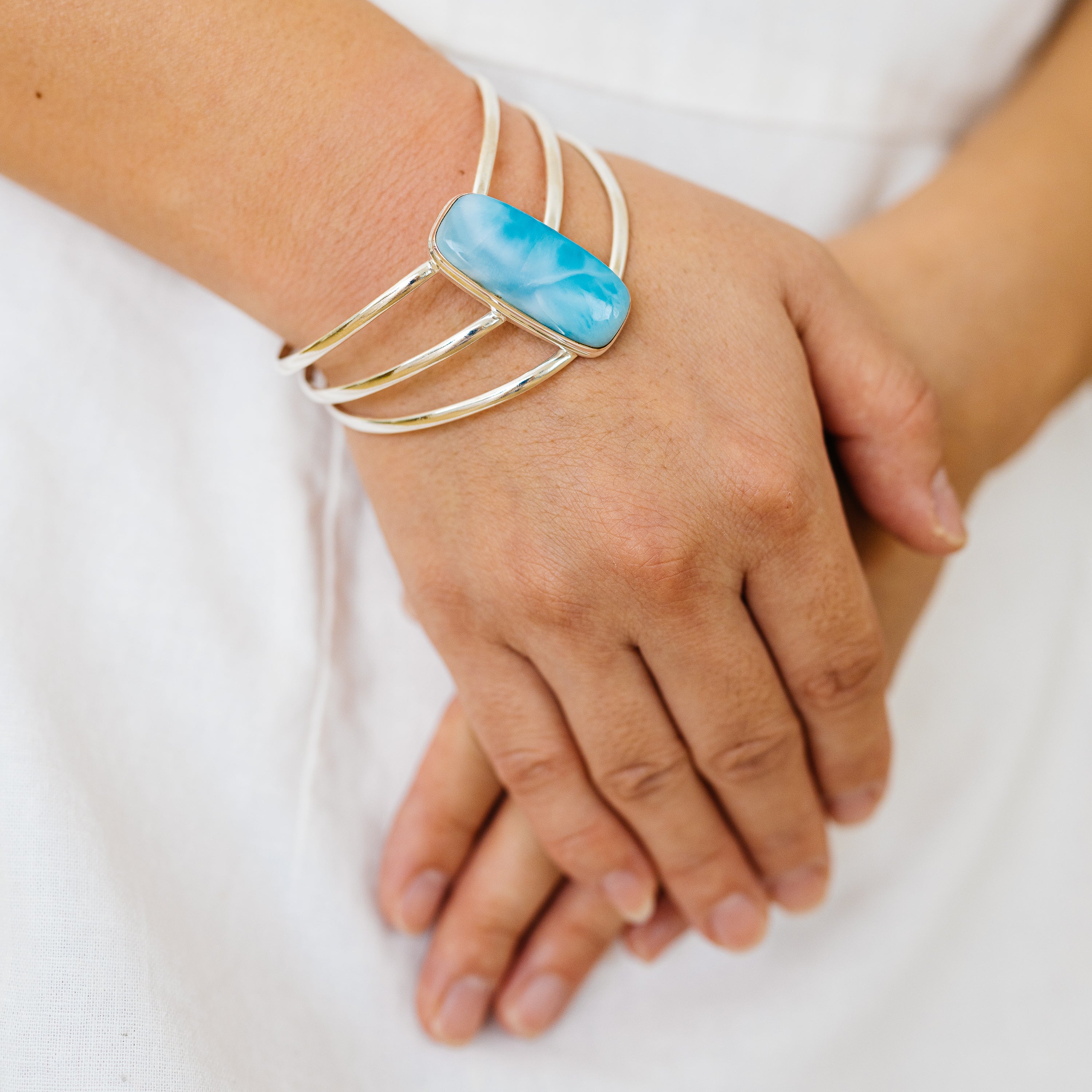 Larimar Bracelets handcrafted by Anasilvercos - BR90073 - Photo 2