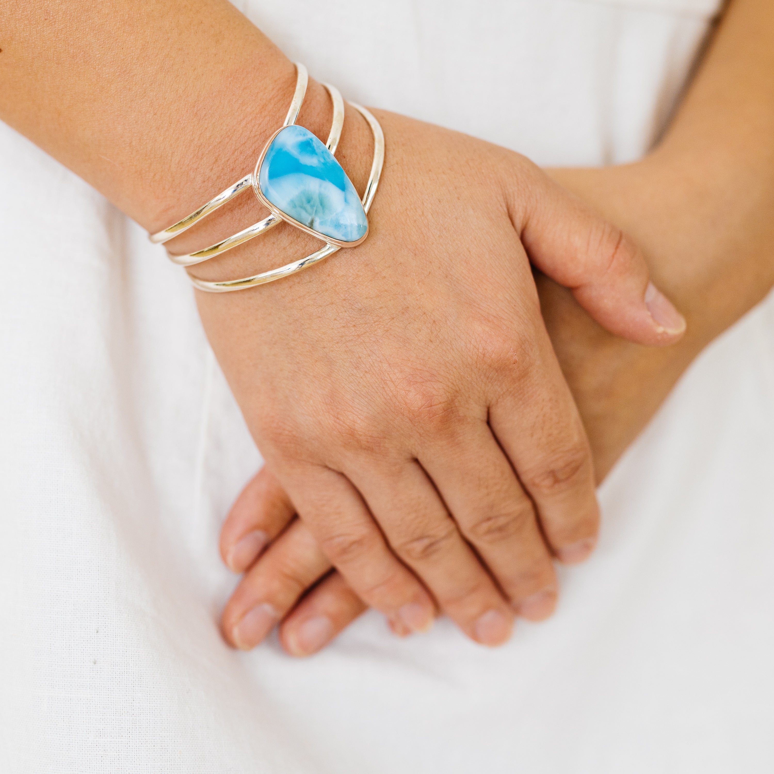 Larimar Bracelets handcrafted by Anasilvercos - BR90078 - Photo 2