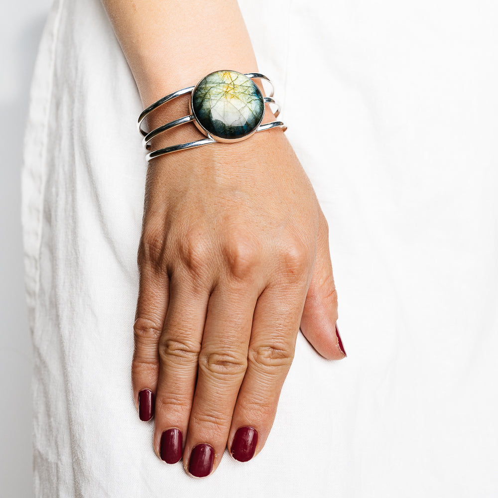 Labradorite Bracelets handcrafted by Anasilvercos - BR90095 - Photo 2