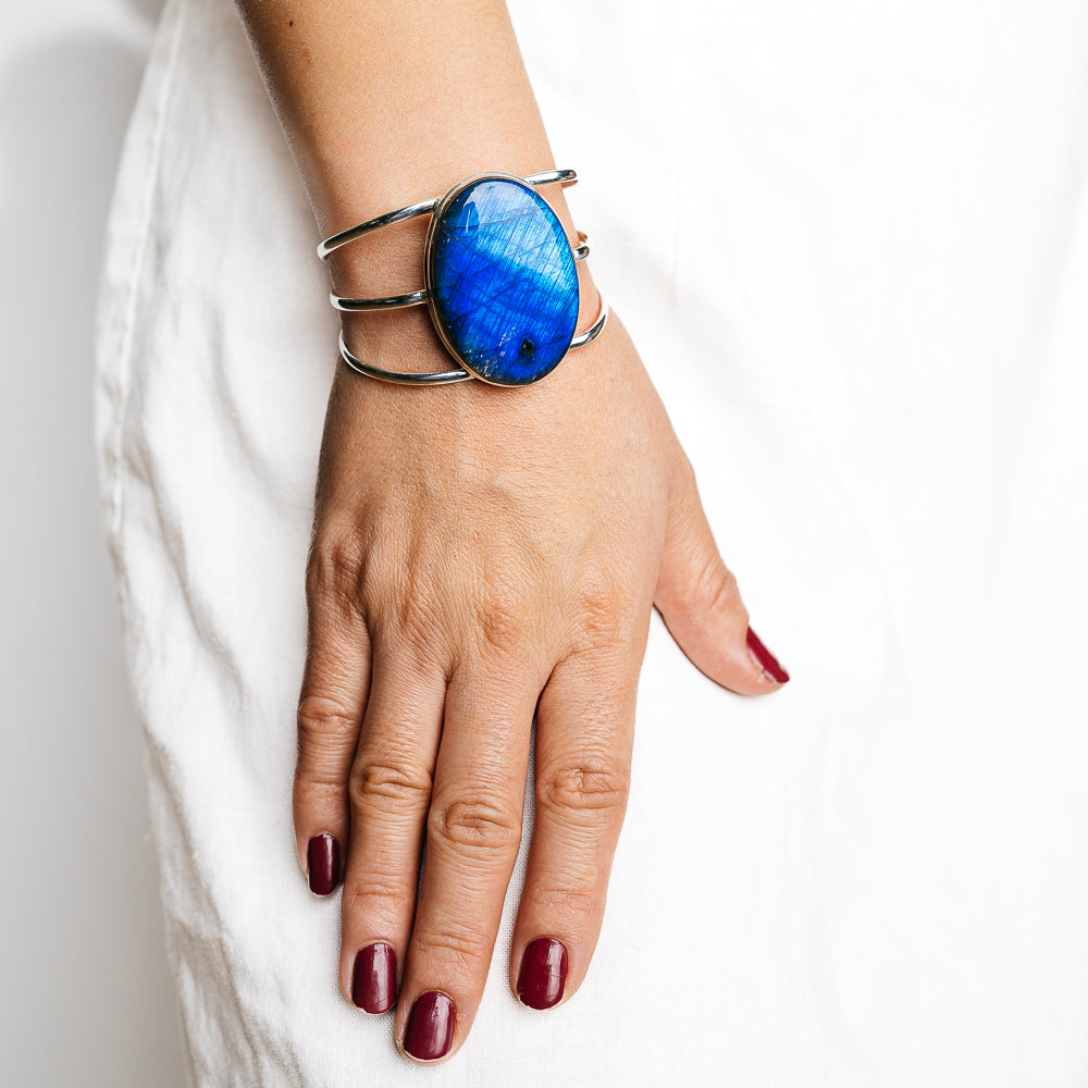 Labradorite Bracelets handcrafted by Anasilvercos - BR90096 - Photo 2