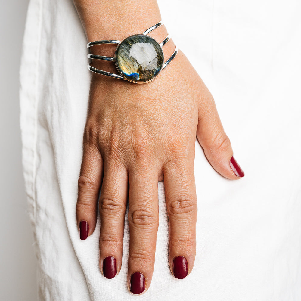 Labradorite Bracelets handcrafted by Anasilvercos - BR90108 - Photo 2