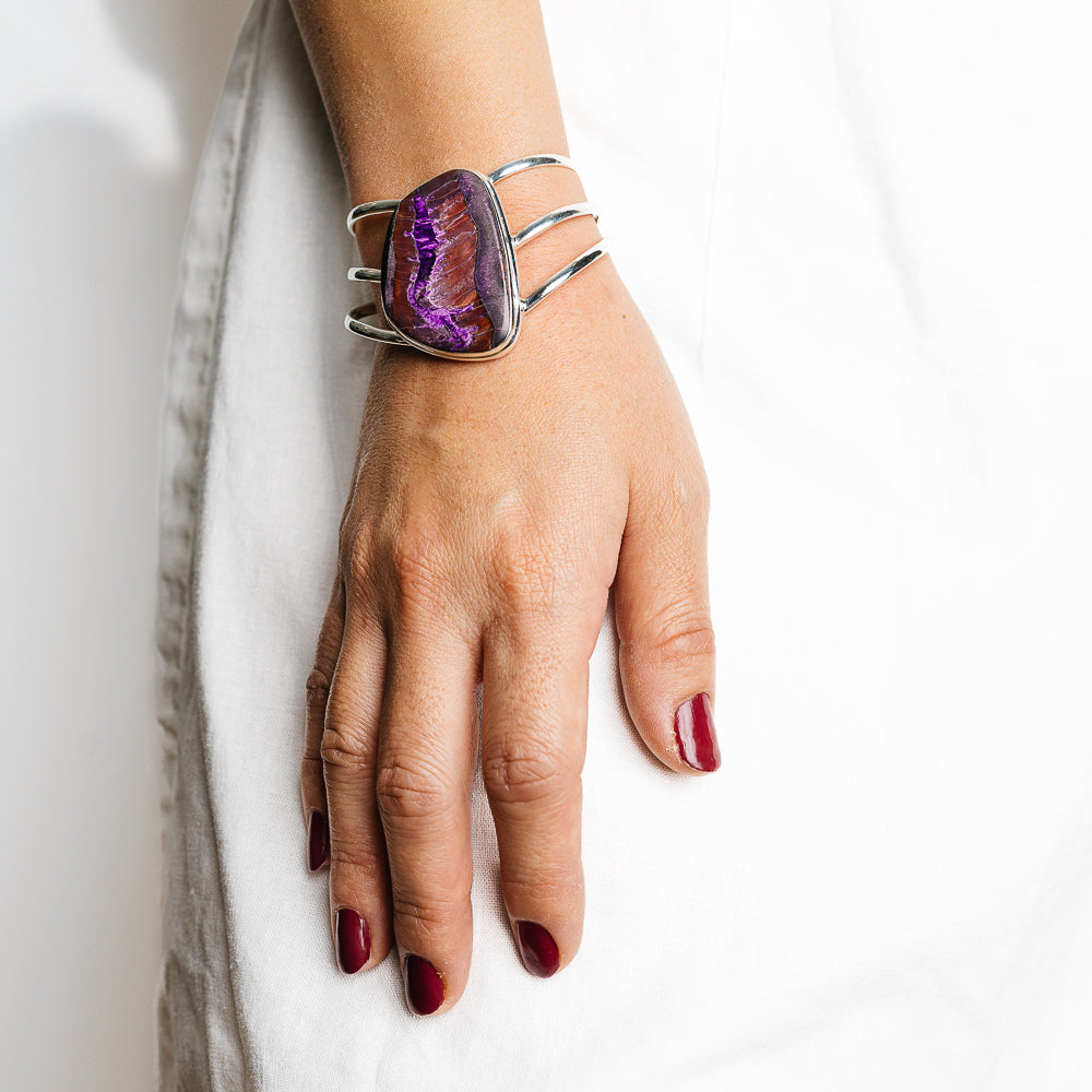 Sugilite Bracelets handcrafted by Anasilvercos - BR90133 - Photo 2
