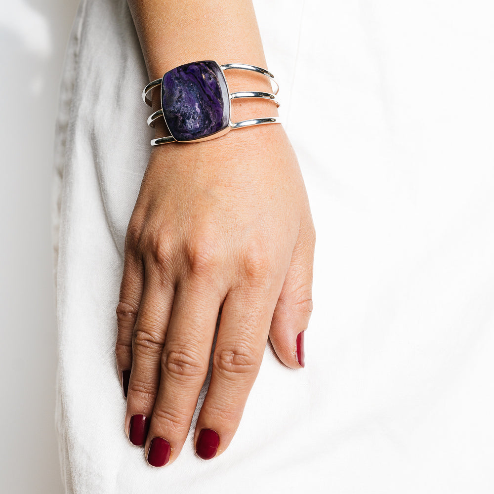 Sugilite Bracelets handcrafted by Anasilvercos - BR90135 - Photo 2