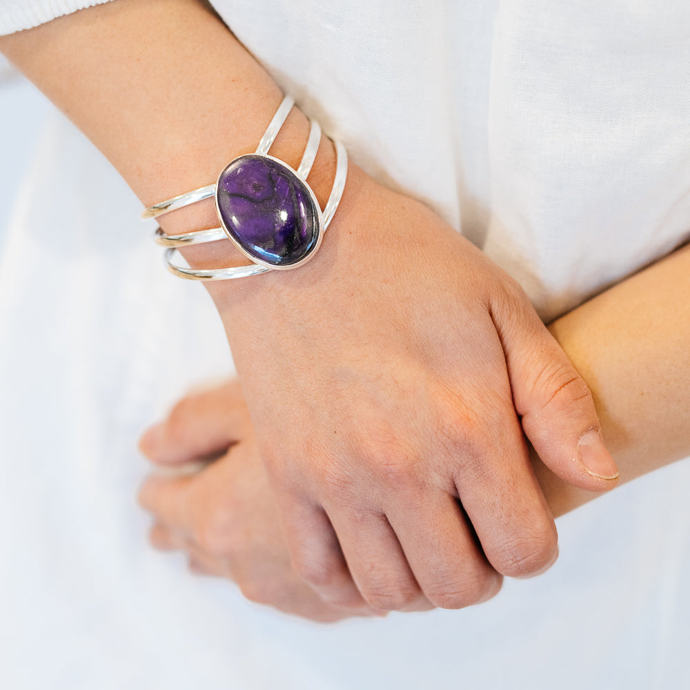 Sugilite Bracelets handcrafted by Anasilvercos - BR90185 - Photo 2