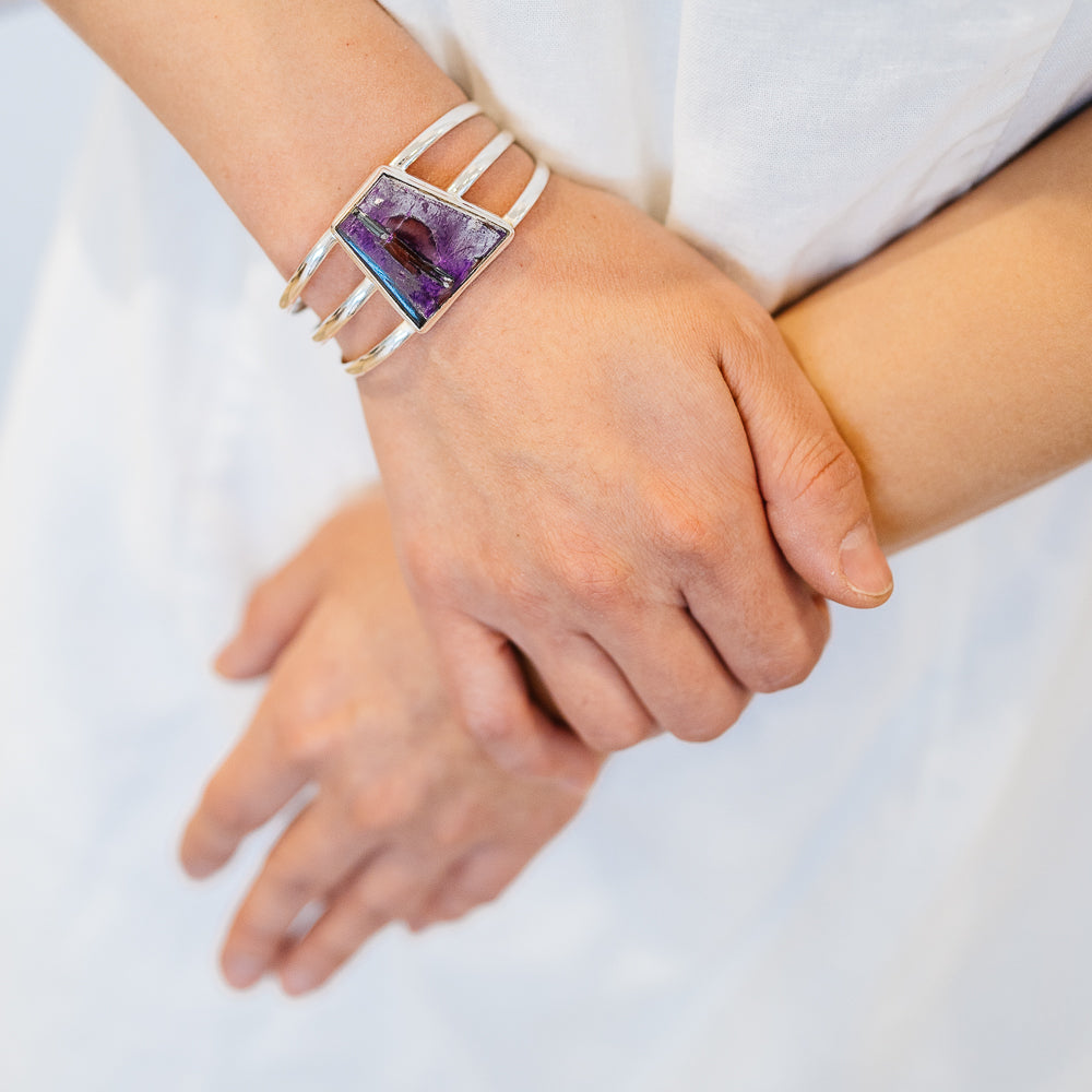 Sugilite Bracelets handcrafted by Anasilvercos - BR90187 - Photo 2