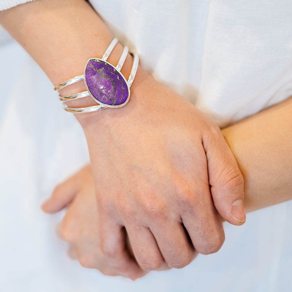 Sugilite Bracelets handcrafted by Anasilvercos - BR90188 - Photo 2