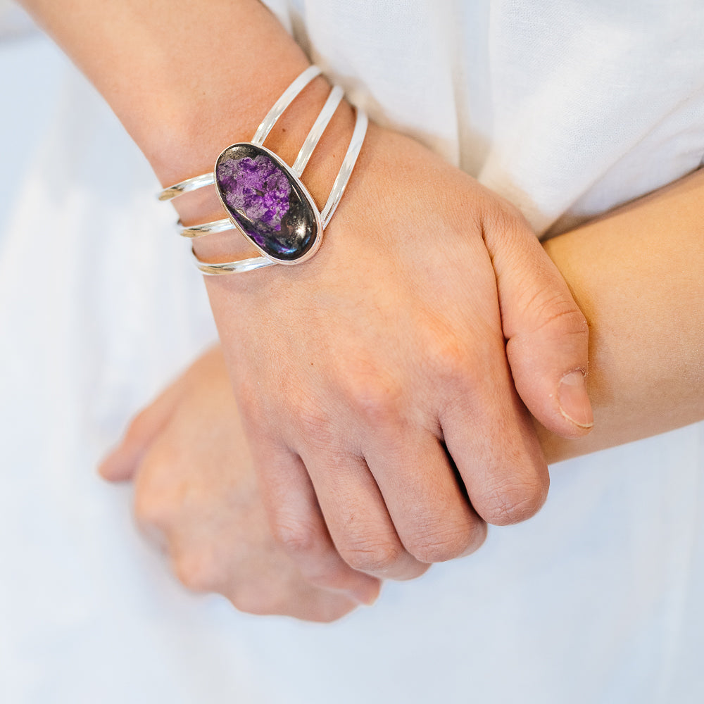 Sugilite Bracelets handcrafted by Anasilvercos - BR90189 - Photo 2