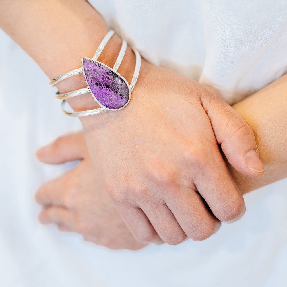 Sugilite Bracelets handcrafted by Anasilvercos - BR90191 - Photo 2