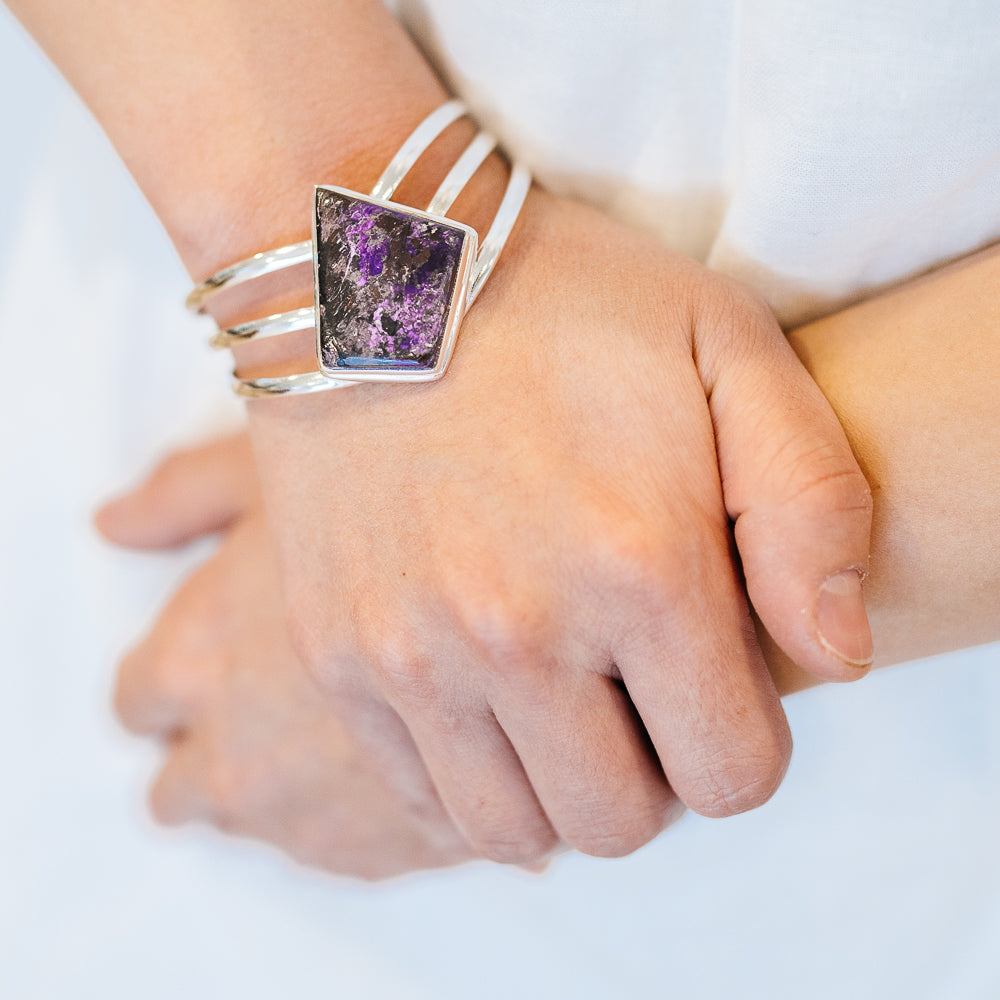 Sugilite Bracelets handcrafted by Anasilvercos - BR90192 - Photo 2