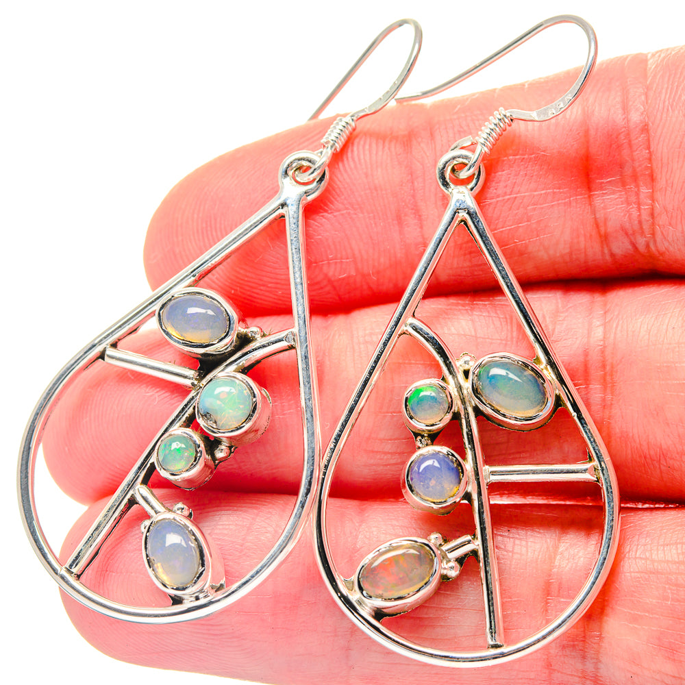 Ethiopian Opal Earrings handcrafted by Anasilvercos - EARR423573