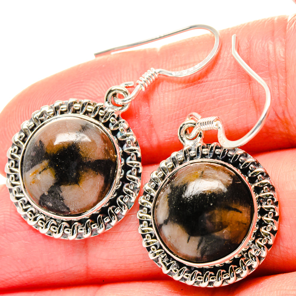 Chiastolite Earrings handcrafted by Anasilvercos - EARR423576