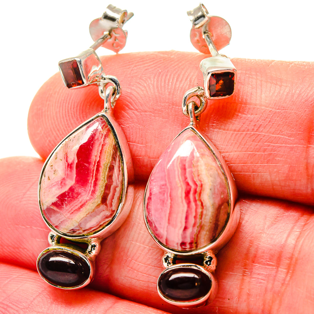 Rhodochrosite Earrings handcrafted by Anasilvercos - EARR423577