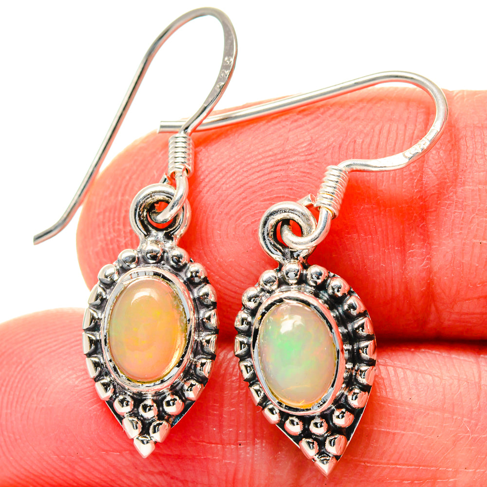 Ethiopian Opal Earrings handcrafted by Anasilvercos - EARR423579