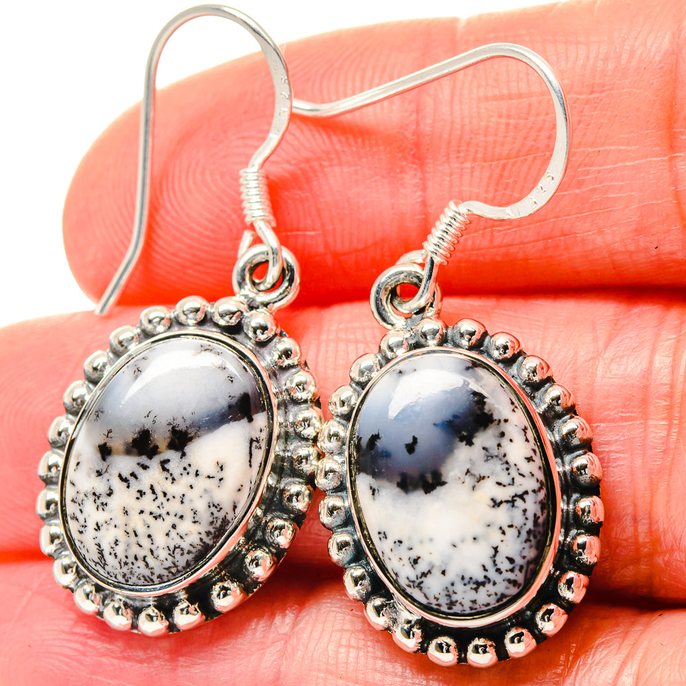 Dendritic Opal Earrings handcrafted by Anasilvercos - EARR423596