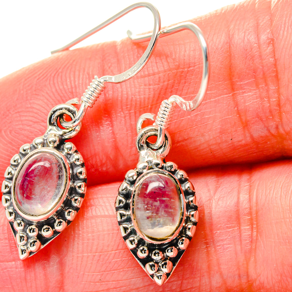 Rainbow Moonstone Earrings handcrafted by Anasilvercos - EARR423597