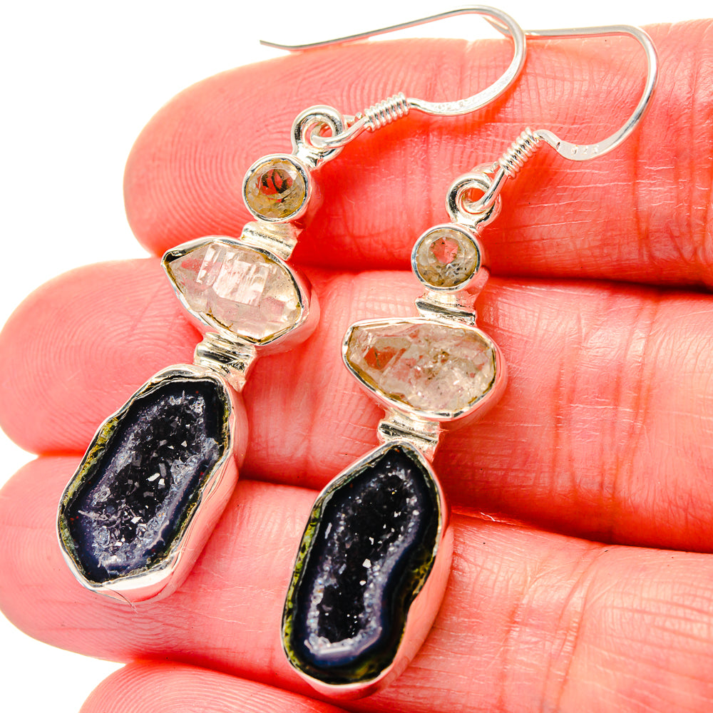 Coconut Geode Slice Earrings handcrafted by Anasilvercos - EARR423602