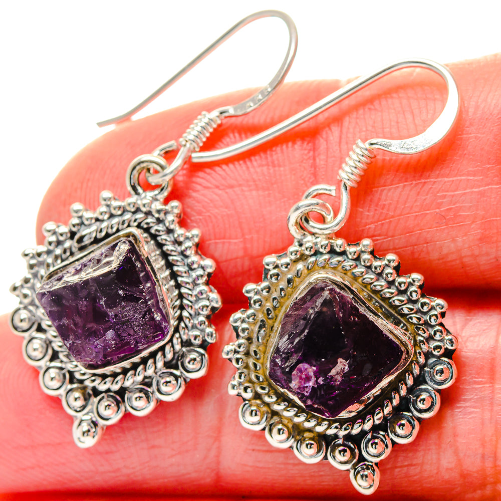 Amethyst Earrings handcrafted by Anasilvercos - EARR423603
