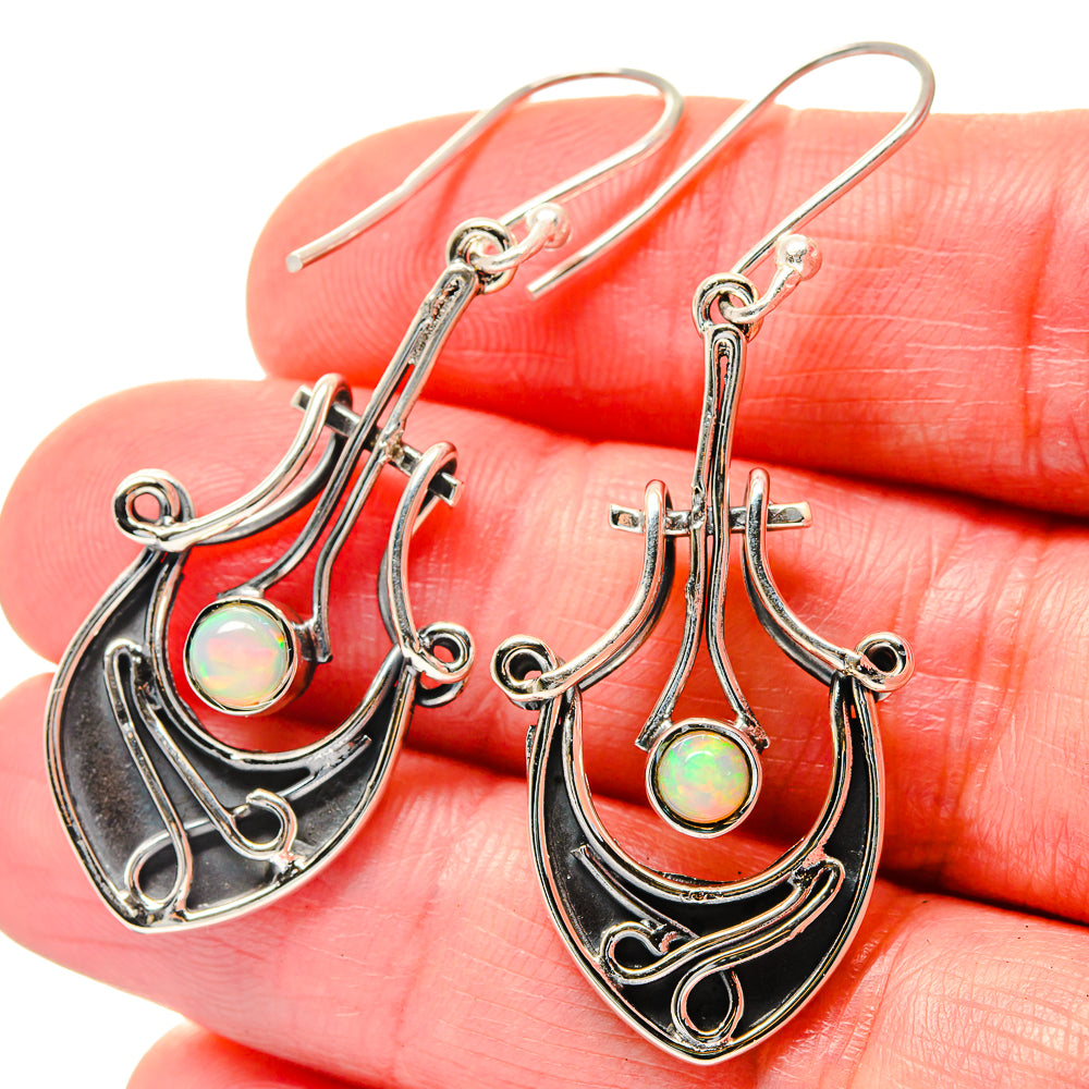 Ethiopian Opal Earrings handcrafted by Anasilvercos - EARR423604