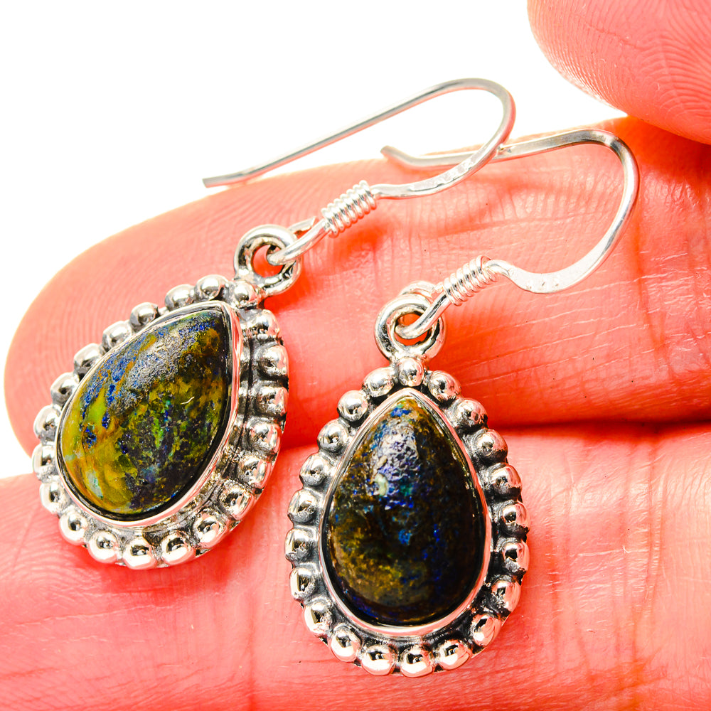 Azurite Earrings handcrafted by Anasilvercos - EARR423611