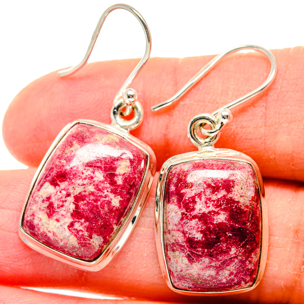 Thulite Earrings handcrafted by Anasilvercos - EARR423620