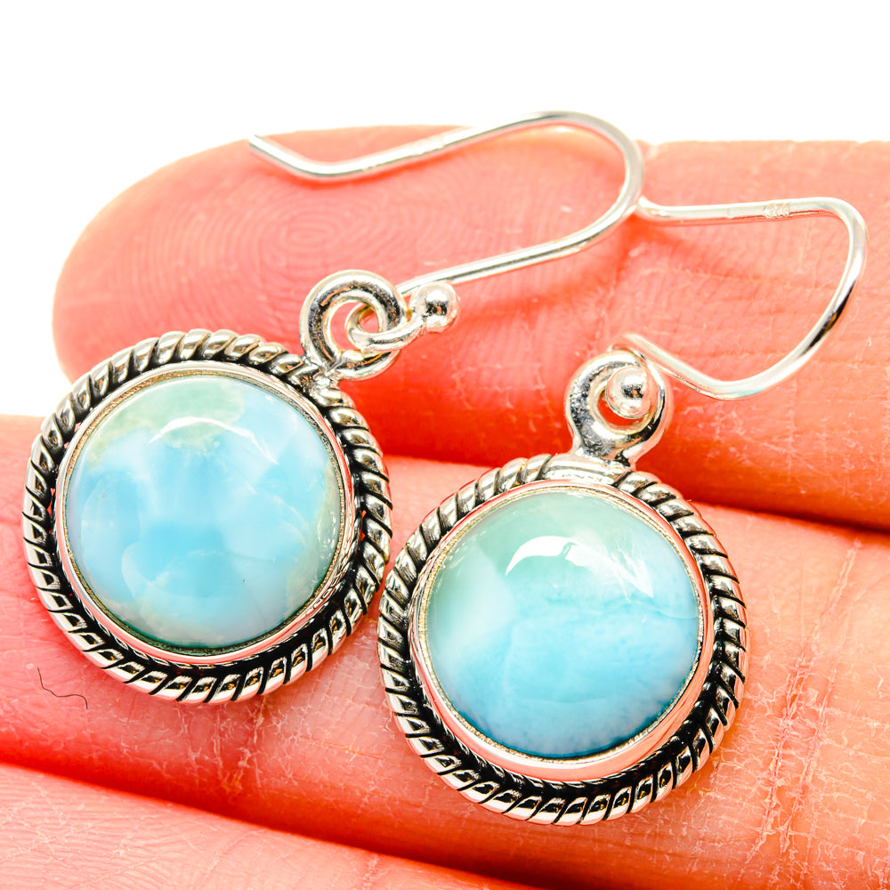 Larimar Earrings handcrafted by Anasilvercos - EARR423642